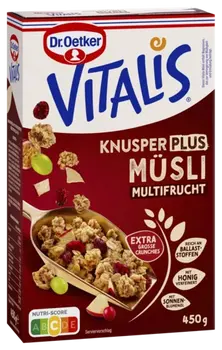 Dr. Oetker Хрупкаво мюсли плюс - плодове Vitalis