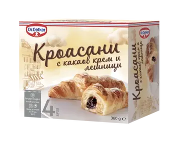 Dr. Oetker Кроасани с какаов крем и лешници