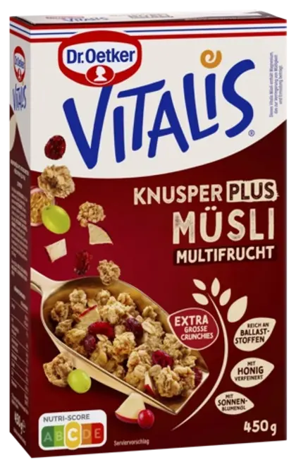 Dr. Oetker Хрупкаво мюсли плюс - плодове Vitalis