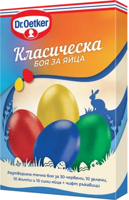 Dr. Oetker Класическа боя за яйца 4 цвята