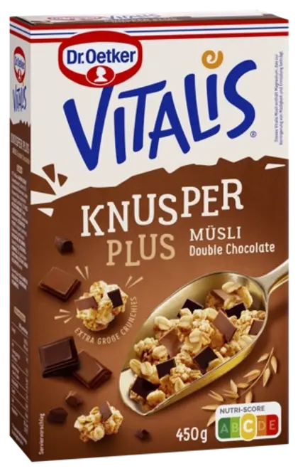 Dr. Oetker Хрупкаво мюсли плюс - двоен шоколад Vitalis