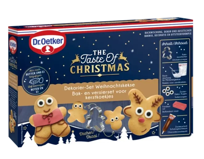 Dr. Oetker Коледни бисквитки с украси (смес за печене)