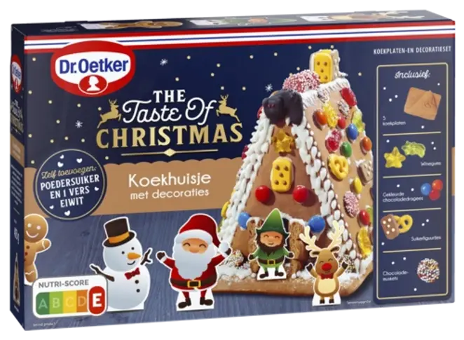 Dr. Oetker Коледна бисквитена къщичка с украси
