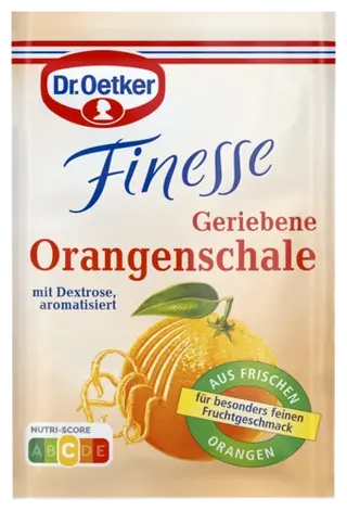 Финес - аромат портокалови корички Dr. Oetker (или настъргана кора от 1 портокал)