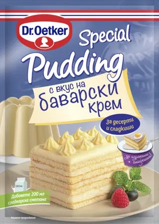 Специален пудинг с вкус баварски крем Dr. Oetker