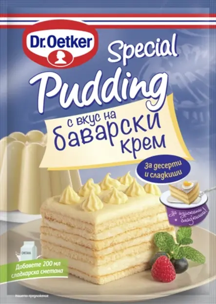 Специален пудинг с вкус баварски крем Dr. Oetker