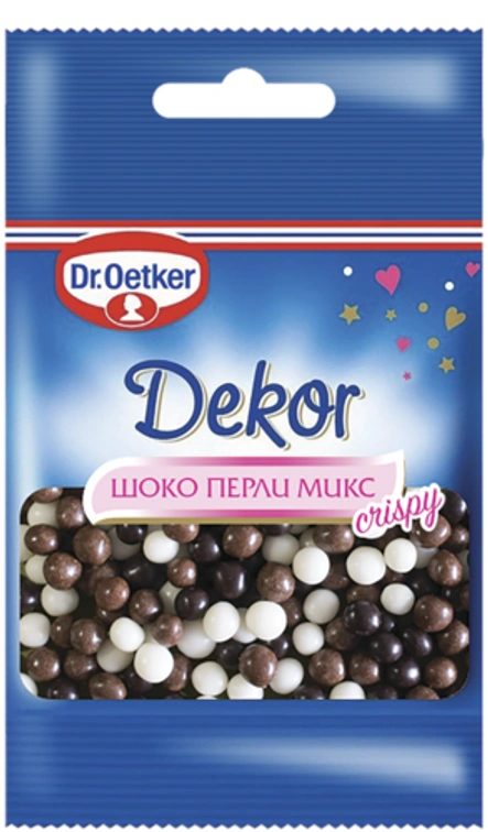 шоко перли Dr. Oetker (или други дребни шоколодави бонбонки за декориране)