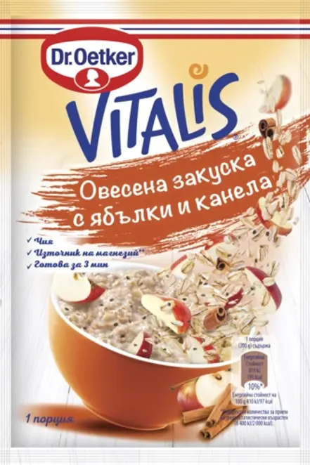 Dr. Oetker Овесена закуска с ябълки и канела