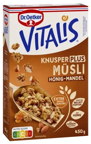 Хрупкаво мюсли плюс - мед и бадеми Vitalis