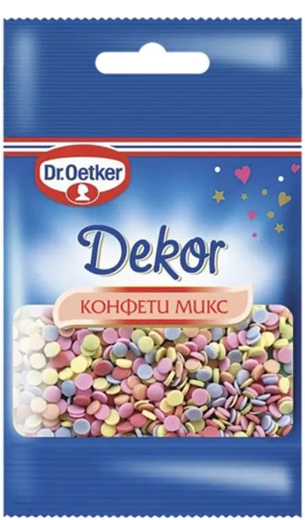 захарни конфети Dr. Oetker или други захарни поръски Dr. Oetker по избор