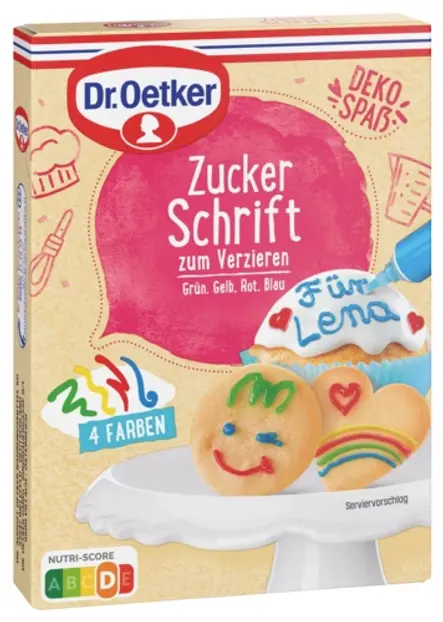 цветни захарни шрифтове Dr. Oetker