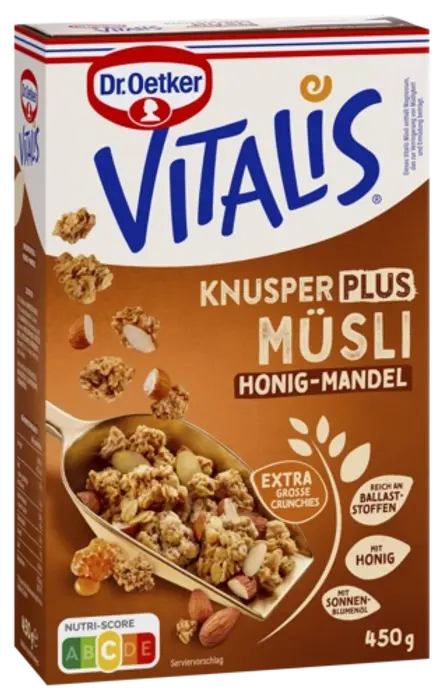 Хрупкаво мюсли плюс - мед и бадеми Vitalis