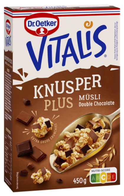 Dr. Oetker Хрупкаво мюсли плюс - двоен шоколад Vitalis