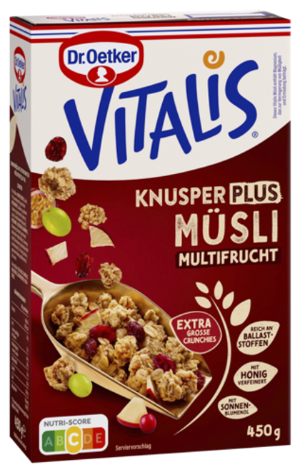 Dr. Oetker Хрупкаво мюсли плюс - плодове Vitalis