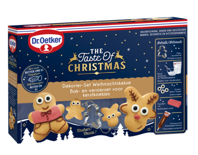 Dr. Oetker Коледни бисквитки с украси (смес за печене)