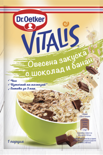 Dr. Oetker Овесена закуска с банан и шоколад