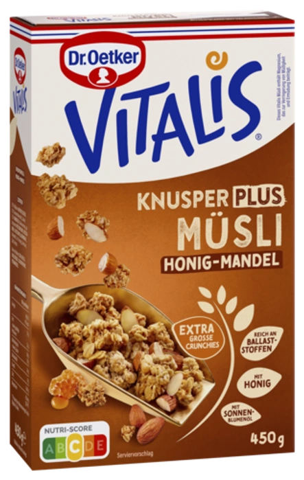 Хрупкаво мюсли плюс - мед и бадеми Vitalis